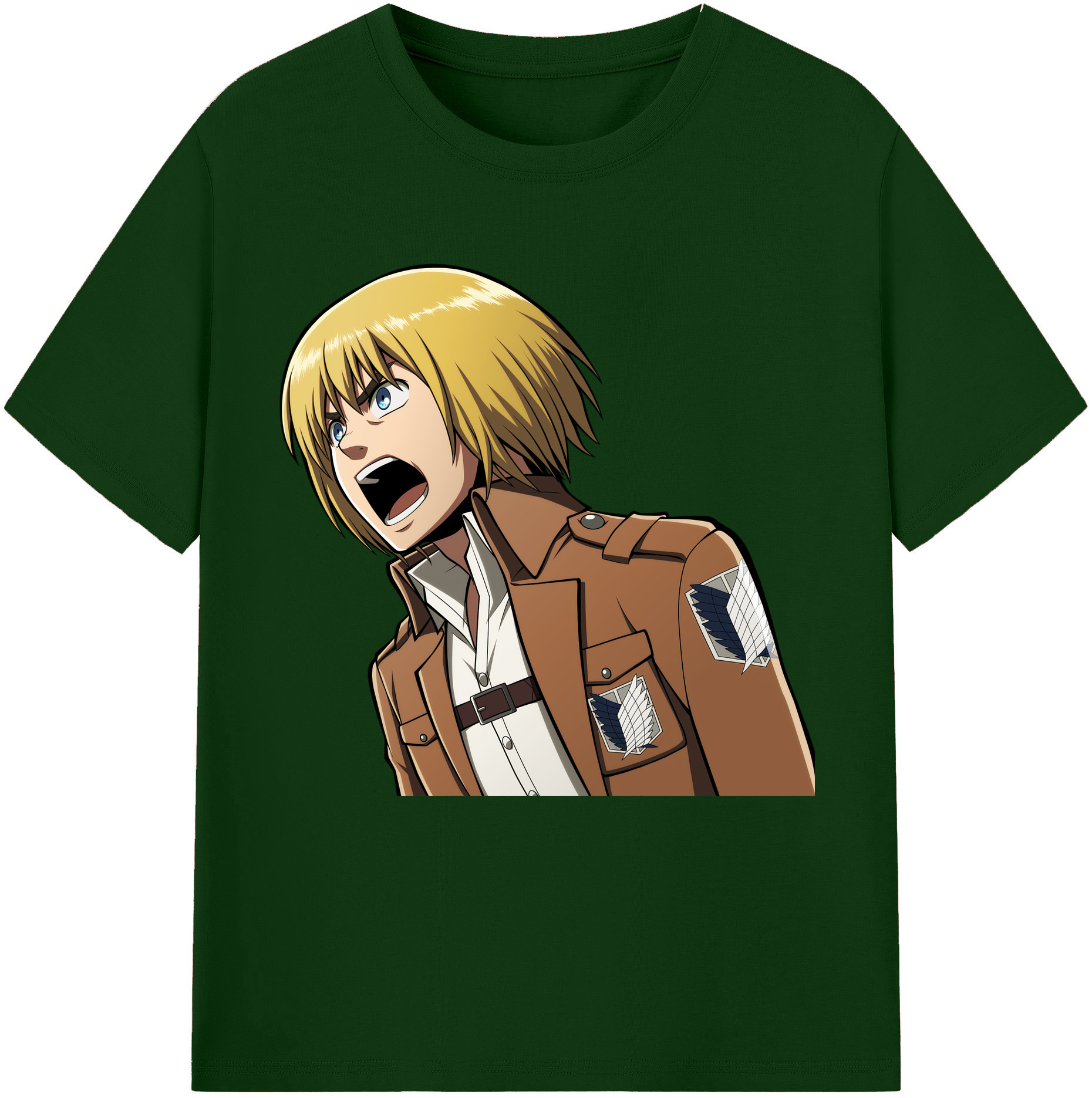 （画像用） 進撃の巨人 アルミン·アルレルト Attack on Titan Armin Arlert 綿100％半袖Tシャツ（フロントプリント）